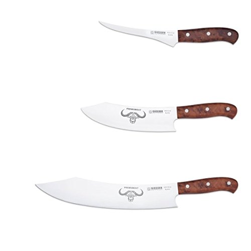 Giesser Qualitätsmesser, 3er Set Premiumcut No. 1 Tree of Life, Thuja, Barbecue No. 1, Chefs No.1, Filet No.1