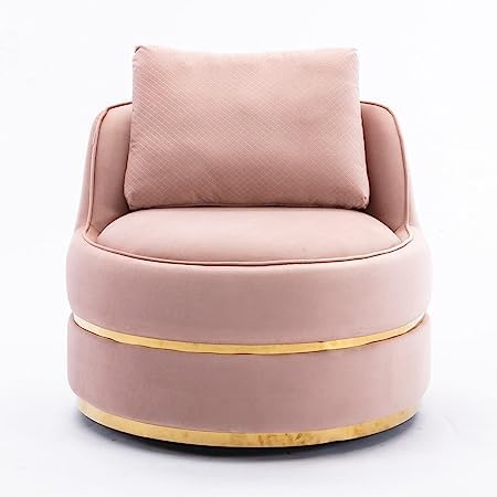 Image of Modern Armchair Single Sofa Chair for Small Apartments, Living Room or Bedroom Chair (Pink, Set of 2 Chairs) (Light Pink)