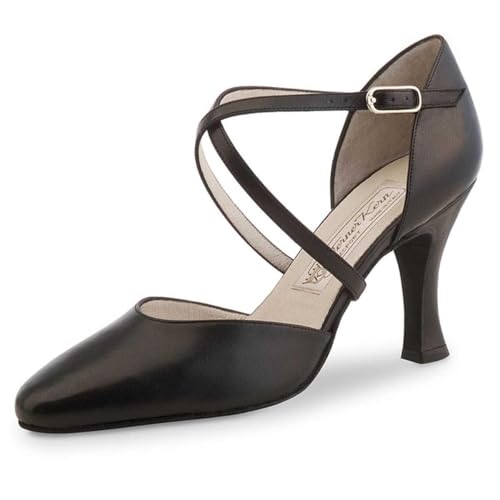 Chaussures de danse Patty Werner Kern cuir noir escarpins de salon talon 8 cm pour femme