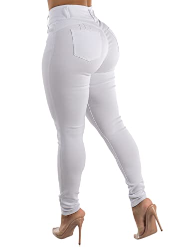 Moda Xpress Womens Juniors High Waisted Butt Lift White Jegging Skinny Pants 10678Y #TOP4