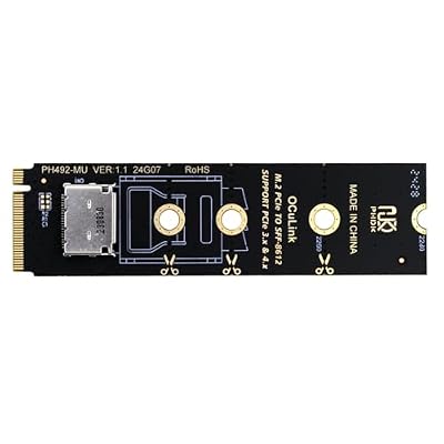 Xiwai PCI-E4.0 2280mm M.2 M-Key to Oculink SFF-8612 SFF-8611 Converter Vertical Host Adapter for NVME U.2 SSD eGPU