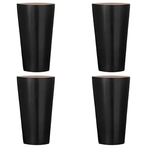 ストレートテーパード木製家具脚 - ミッドセンチュリーソファ脚 4本セット - アームチェア、キャビネット、椅子、ドレッサー、またはDIYプロジェクト用の置き換え足(黒,8cm/3.1in)