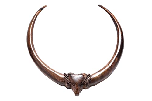 Windalf Torques viking fait à la main RAM Ø12,5 cm Vikings Tête Bélier Mythologie Nordique Bois, Bois