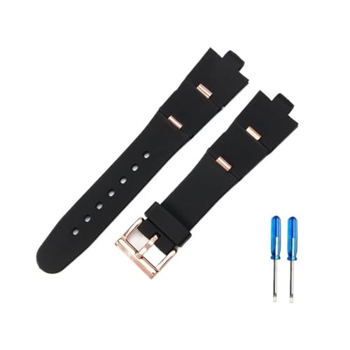 Bracelet de montre en caoutchouc pour Bulgari 22mm 24mm à interface convexe