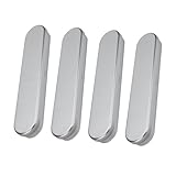 Abaodam 4個 シルバー錫製ペン収納ケース 薄型マグネット開閉式 ブリキ製文具ボックス 学校 オフィス用ボールペン筆入れ