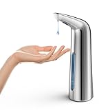 POPOLAT Seifenspender Automatisch, 400ML Elektrischer Seifenspender mit Sensor, IPX6 Wasserdicht Berührungsloser Automatischer Seifenspender für Badezimmer,Küchen,Hotel,Restaurant Silber