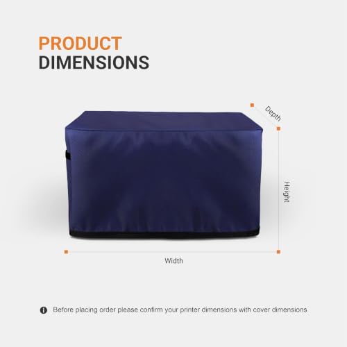 Image of Cranique Printer Cover for HP M126nw LaserJet Pro MFP for Home & office, Easy to clean, Durable Fabric, Foldable design, Dustproof, Water Resistant, Accessory Pocket (M126NW-Blue)
