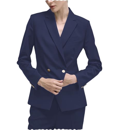 2 Pieces Pant Suits for Women Dressy Blazer One Button High Waisted Pants Sets Business Casual Outfits