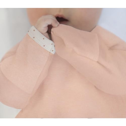 Image of SwaddleDesigns Softest Cotton Baby Pajama Gown with Foldover Mitten Cuffs for Infant Boy and Girl, Newborn, 0-3 Months