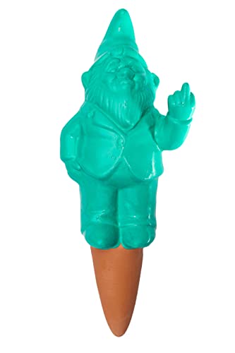 Fisura – Autorriego para macetas Original. Riego automático Verde Menta con Forma de gnomo. Riego para Plantas de Interior con Capacidad de 100 mililitros. Material: Terracota.