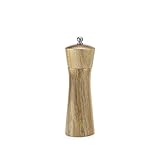 Salz- und Pfeffermühle aus Holz, Salz- und Pfeffermühle aus Holz mit einstellbarer Grobheit, zum Mahlen kleiner körniger Gewürze, S
