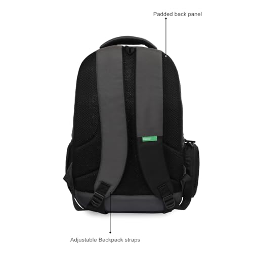Image of United Colors of Benetton Turf 24L Laptop Backpack - Blue+Navy, Fits 15-inch Laptop, Water-Resistant with Secure Buckle, for Students & Commuters
