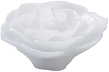 Darice UN67804 Rose Shaped Floating Candle, Small, White