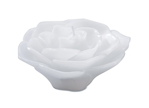 Darice UN67804 Rose Shaped Floating Candle, Small, White