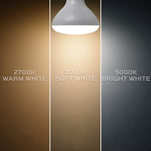 Luxrite 12-Pack Br30 Led Bulb, 65W Equivalent, 3 Colors 2700K | 3000K | 5000K, Dimmable, 850 Lumens, Led Flood Light Bulbs, 10W, Damp Rated, Indoor/Outdoor - Living Room, Kitchen, And Recessed #TOP1