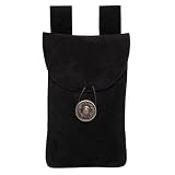 CLASSICAL MEDIEVAL DESIGN - The suede bag is embossed with a cool plain pattern, bring you back to the medieval ages. It is unique and beautiful, making people happy.