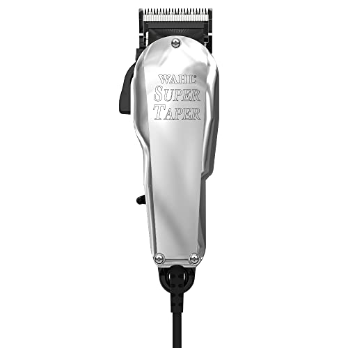 Wahl Chrome Super Taper -Per tagliare grandi quantità di capelli e sfumatura, nero/argento