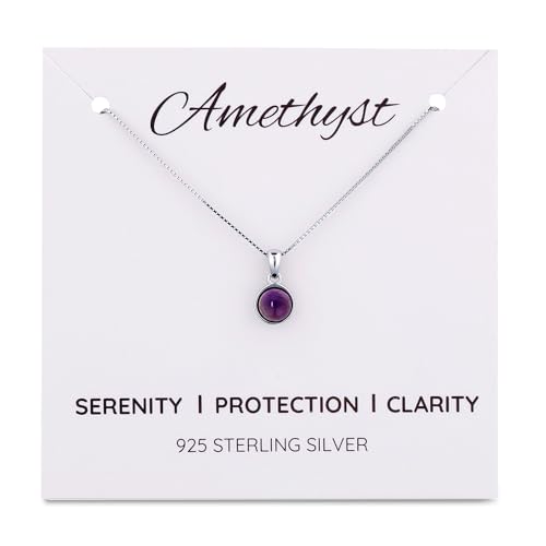 R-Naya 925 Sterling Silver Amethyst Necklace For Women cover