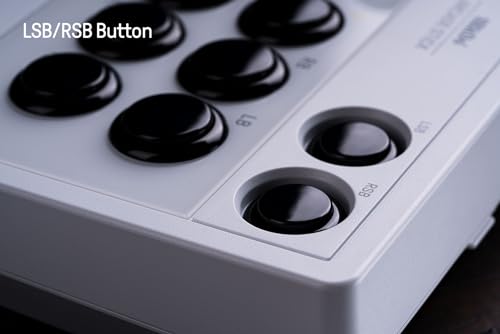 Image of 8Bitdo 2.4g Wireless Arcade Fight Stick with 3.5mm Audio Jack, Mic Mute Button & Joystick Mapping Button for Xbox Series X|S, Xbox One and Windows 10 - Officially Licensed (White)