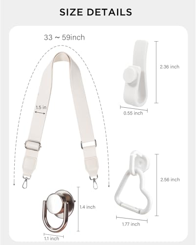 Image of LETGO Shoulder Strap for Bogg Bag Accessories Adjustable Replacement Crossbody Strap 4 Pcs Keychain Hooks Keyholder Bogg Bag