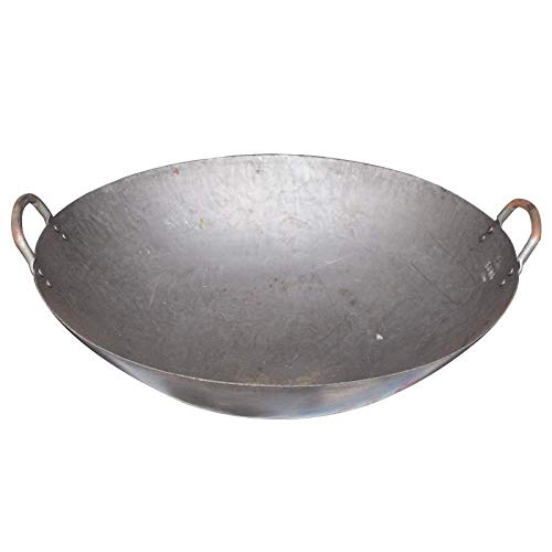 Wok de hierro fundido tradicional con recubrimiento antiadherente 43 cm miniatura 1