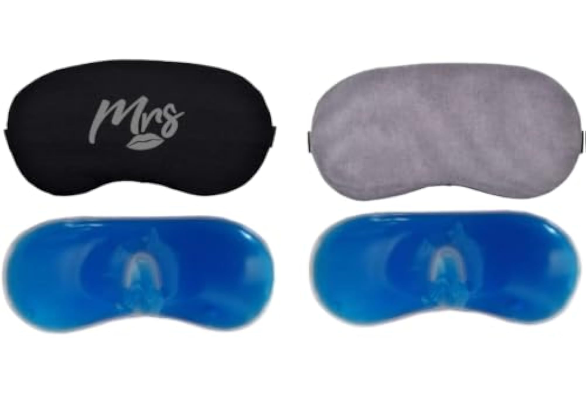 Cooling Gel Eye Mask for Sleeping, Sky Blue Textured Design