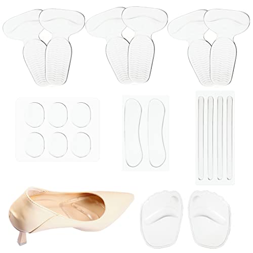 siismi 20 Stück High Heel Pads, Heel Grips Liner Inserts, Anti Slip Schuhkissen, Heel Snugs für Frauen, Ball of Foot Einlegesohlen