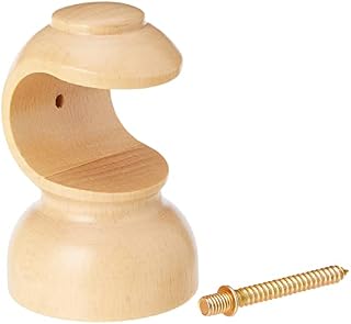 Riel Chyc 5430135 Smooth Wooden Curtain-Rail Holder for Ceilings - 28 x 82 mm - Pinewood