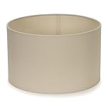 MiniSun | Small Modern Natural Fabric Drum Light Shade | Lamp Shades, Home Décor & Improvement Essential | 25cm Shade Width