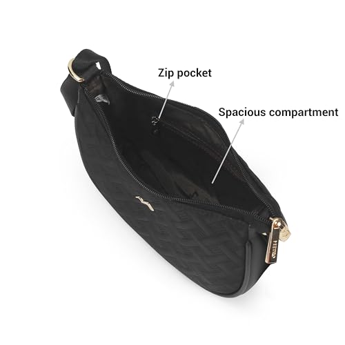 Image of Metro Women Casual Fabric Soft Body Zipper closure Quilted Sling Bag