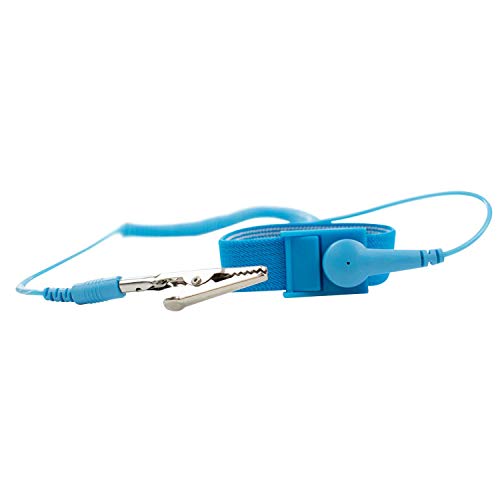 TRIXES Anti Statische Armbinde Band ESD Entladung - mit Erdung Draht und Alligator Clips - Boden Selbst, um Aufbau von statischer Elektrizität zu verhindern