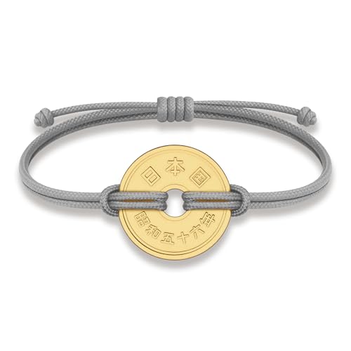 Image of HOBBY OF KINGS Good Luck Coin Bracelet | 18k Gold Plated Wristband | Handmade Jewelry for Collectors and History Lovers