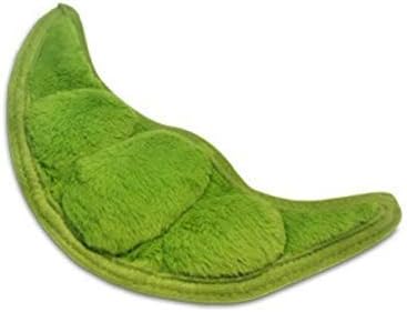 P.L.A.Y. Cute Plush Dog Toys - Fruit & Vegetable Themed Durable Squeaker Chew Toy, Great for Puppies & Small, Medium, Large Dogs - Machine Washable, Recycled Materials (Garden Fresh Peapod, Medium)