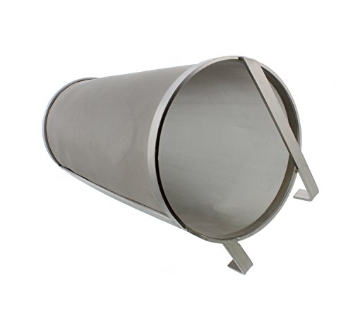 G Francis Brewing 6x14in Hopper Spider Strainer – Stainless Steel 300 Micron Mesh Homebrew Hops Beer & Tea Kettle Brew Filter
