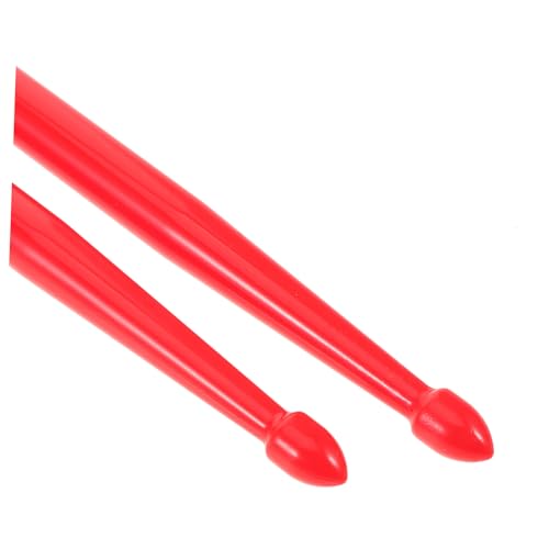 Par de baquetas ligeras de nylon rojas para batería miniatura 3