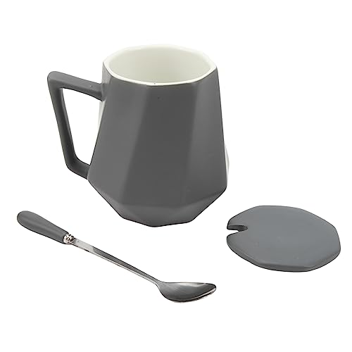 Shanrya Tazas de té de Cerámica, Estilo Nórdico Geométrico de las Tazas de café de Cerámica 450ml para la Oficina