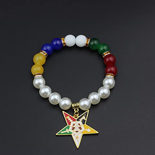 Scwasen OES Sorority Paraphernalia Gift Order of The Eastern Star Bracelet Necklace OES Bracelet Jewelry for Women Soror3
