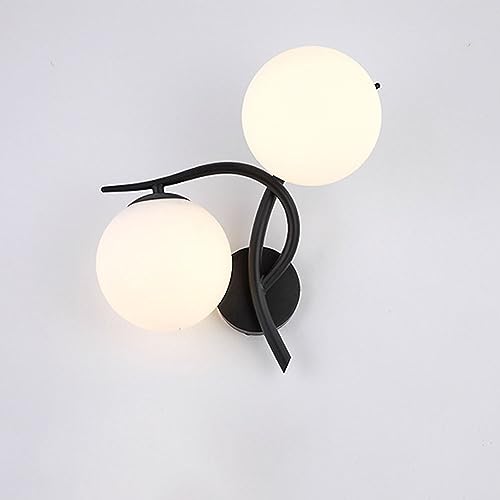 Aplique de pared dorado E27 con globo de cristal para pasillo y comedor