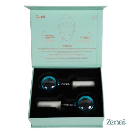 Zenai - Ice Globes Massageador Facial Modelador Massagem Drenagem Linfatica Anti Idade Olheira Incha