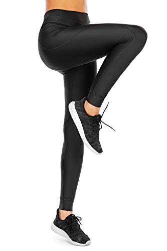 4ucycling Women 3D Padded Breathable ¾ Cycling Biking Shorts,UPF 50 Women's Running Pants, Women's Capri Bike Tights (Long-Black & Black Line X-Large) - Thumbnail 4