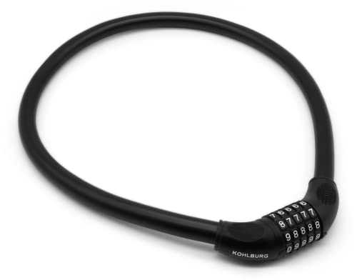 KOHLBURG Long cadenas à combinaison de 105 cm de long et 20 mm d'épaisseur avec code et câble - Antivol de vélo massif avec combinaison et câble en acier pour vélo et vélo électrique Cover