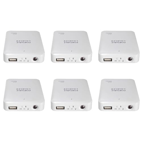 ZUSNEEWIN 6X Caja de Bateria del Banco de la Energia del USB Portatil Cargador de Bateria Externa del Paquete del Cargador de Bateria de Emergencia 4X AA para Telefonos,