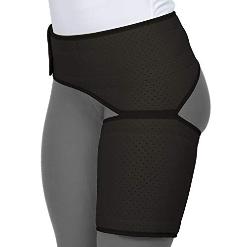 Vive Hip and Groin Brace – Sciatica Brace – Bursitis Hip Pain Relief for Women and Men – Hip Flexor Compression Wrap Support – Thigh, Hamstring Recovery for Joints, Nerve Pulled Muscles and Arthritis