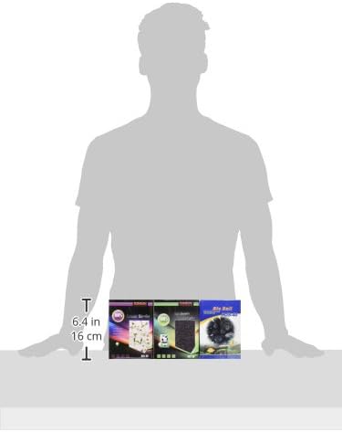Dimensions of the SunSun CBR Canister Filter Media Set packaging, showing 6.4 inches or 16 cm height