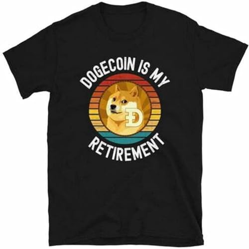 Dogecoin is My Retirement Shirt Funny Doge Coin Crypto Vintage - Camiseta de regalo para hombre, color negro, Negro, XXL