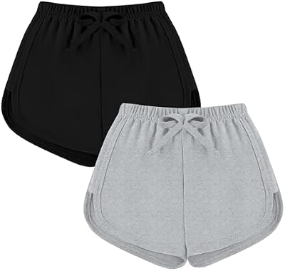 TATAKERI 2-Pack Toddler Girl Shorts – Solid Summer Athletic Shorts with Drawstring, Sizes 18M‑6T