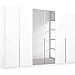 Produktbild Rauch Möbel Alabama Schrank Kleiderschrank Drehtürenschrank Weiß mit Spiegel 6-türig inklusive Zubehörpaket Classic 3 Kleiderstangen, 9 Einlegeböden BxHxT 271x229x54 cm