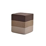 WANGJIN-sgabello Poggiapiedi ottomano Seggiolino da Picnic Portatile Versatile Cubi salvaspazioPassa Max 300 kg Antiscivolo Marrone 29 x 29 x 35 cm