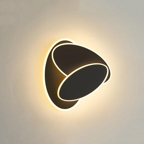 ZHKABEG Apliques de Pared Modernos, iluminación de Apliques de Pared LED giratorios de 330 Grados, luz cálida Lámpara de Pared Creativa para Interiores de Aluminio Blanco de 3000K para Sala de Estar