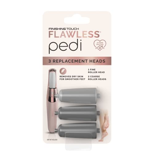 Finishing Touch Flawless Pedi - Têtes de Rechange pour Pédicure, Set de 3, avec 2 Têtes à Gros Grains et 1 Tête à Grains Fins